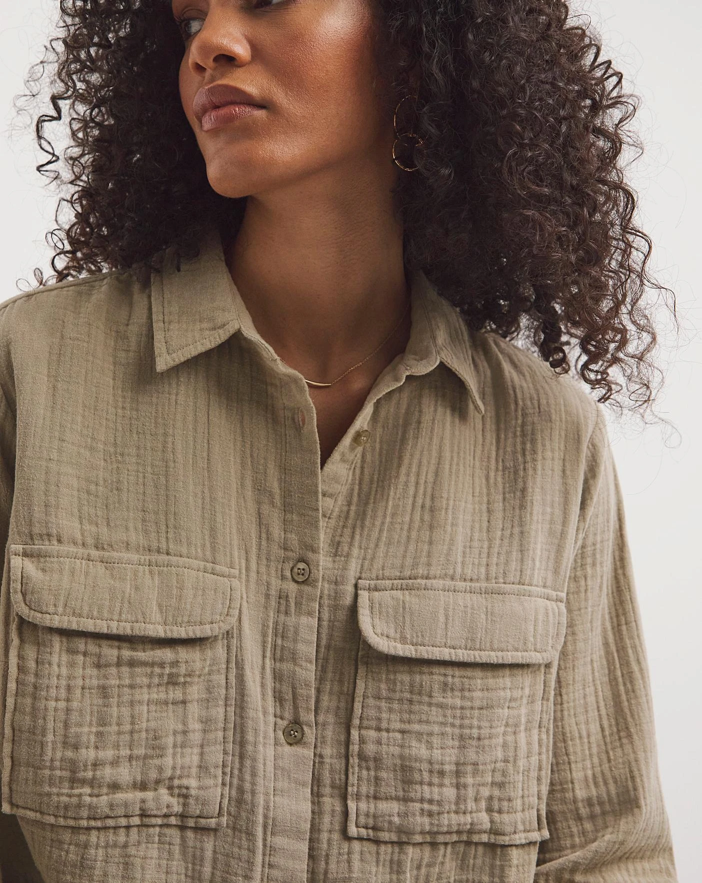 Cheesecloth Relaxed Shirt 4 Cheesecloth Relaxed Shirt - Image 4