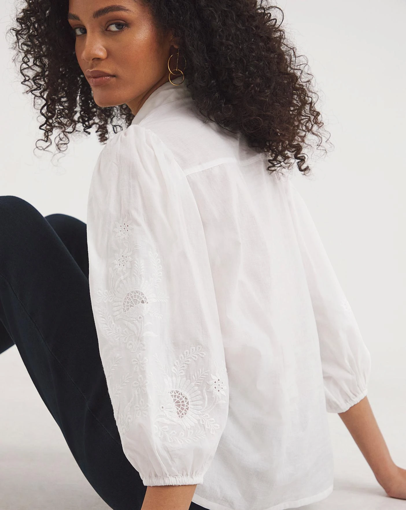 Broderie Sleeve Shirt 4 Broderie Sleeve Shirt - Image 4