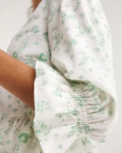 Cotton Dobby Puff Sleeve Top -Cheap Vextalia Store y01tu897716w