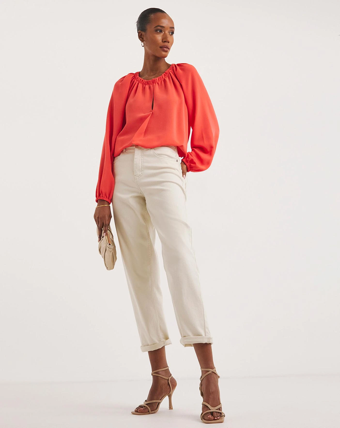 V Neck Top With Hardware 2 V Neck Top With Hardware - Image 2