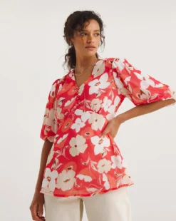 Tea Blouse With Exposed Back 7 Tea Blouse With Exposed Back -Cheap Vextalia Store y01tu986718w