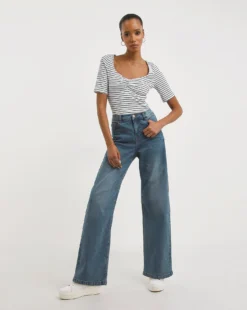24/7 Light Mid Wash Wide Leg Jeans