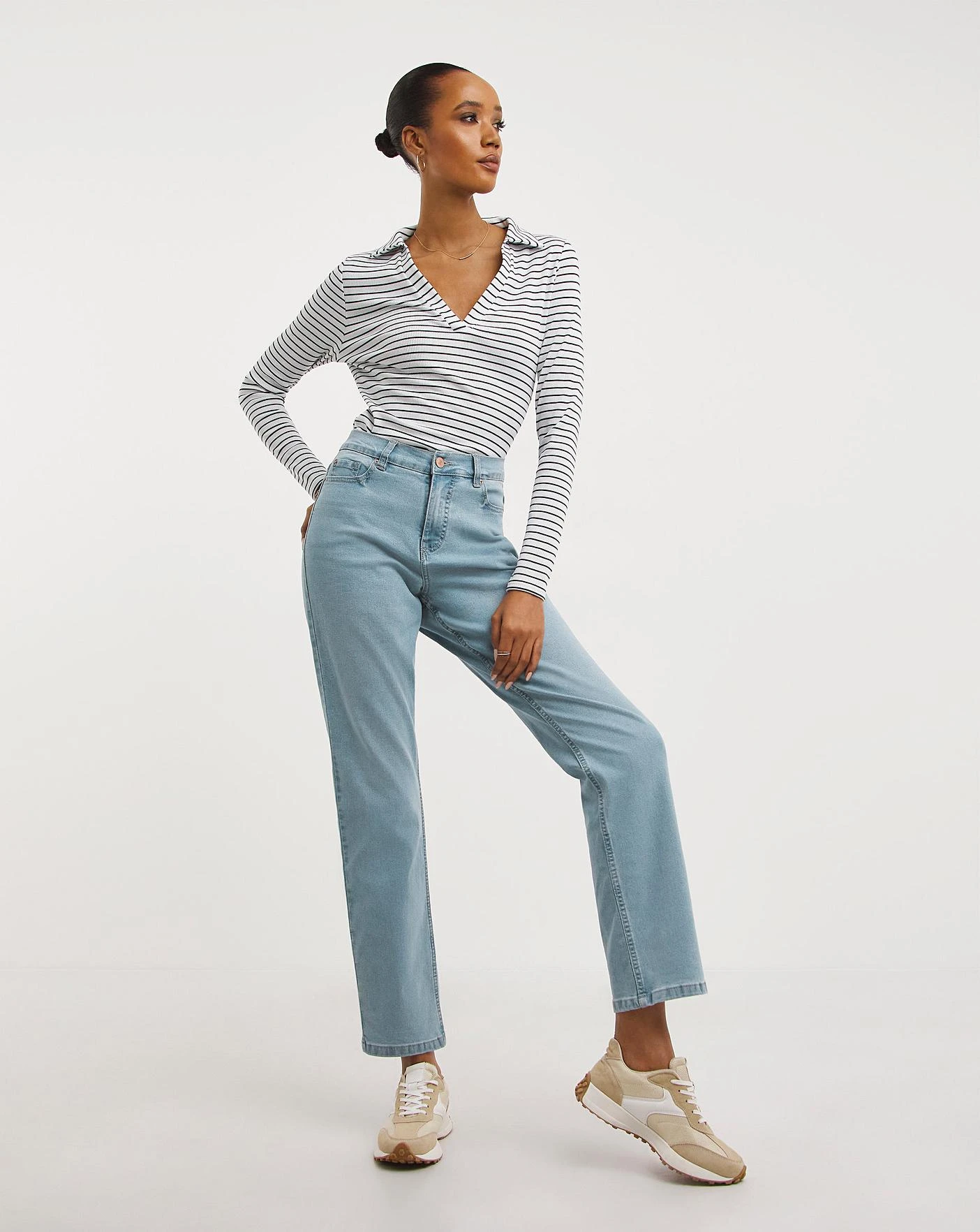 24/7 Light Wash Straight Leg Jeans 1 24/7 Light Wash Straight Leg Jeans