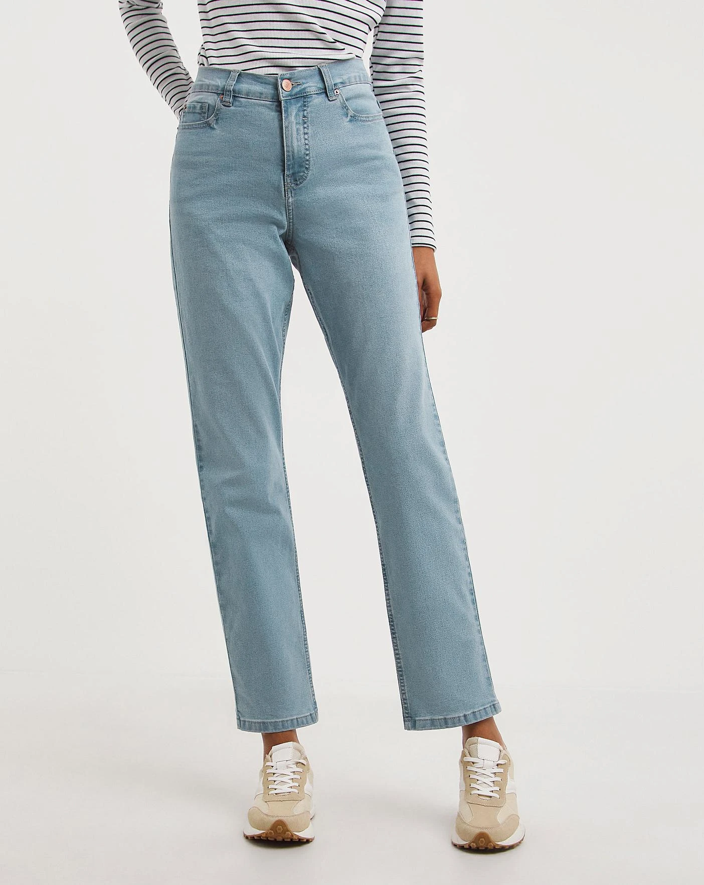 24/7 Light Wash Straight Leg Jeans 2 24/7 Light Wash Straight Leg Jeans - Image 2