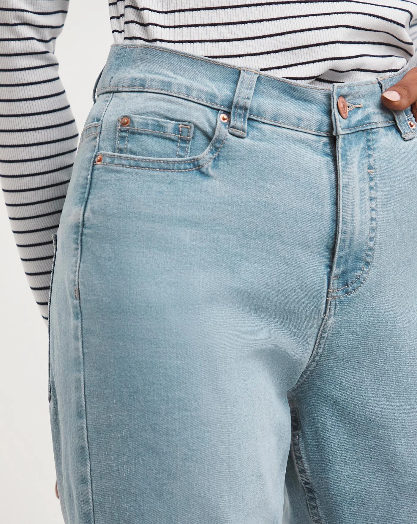 24/7 Light Wash Straight Leg Jeans 3 24/7 Light Wash Straight Leg Jeans - Image 3