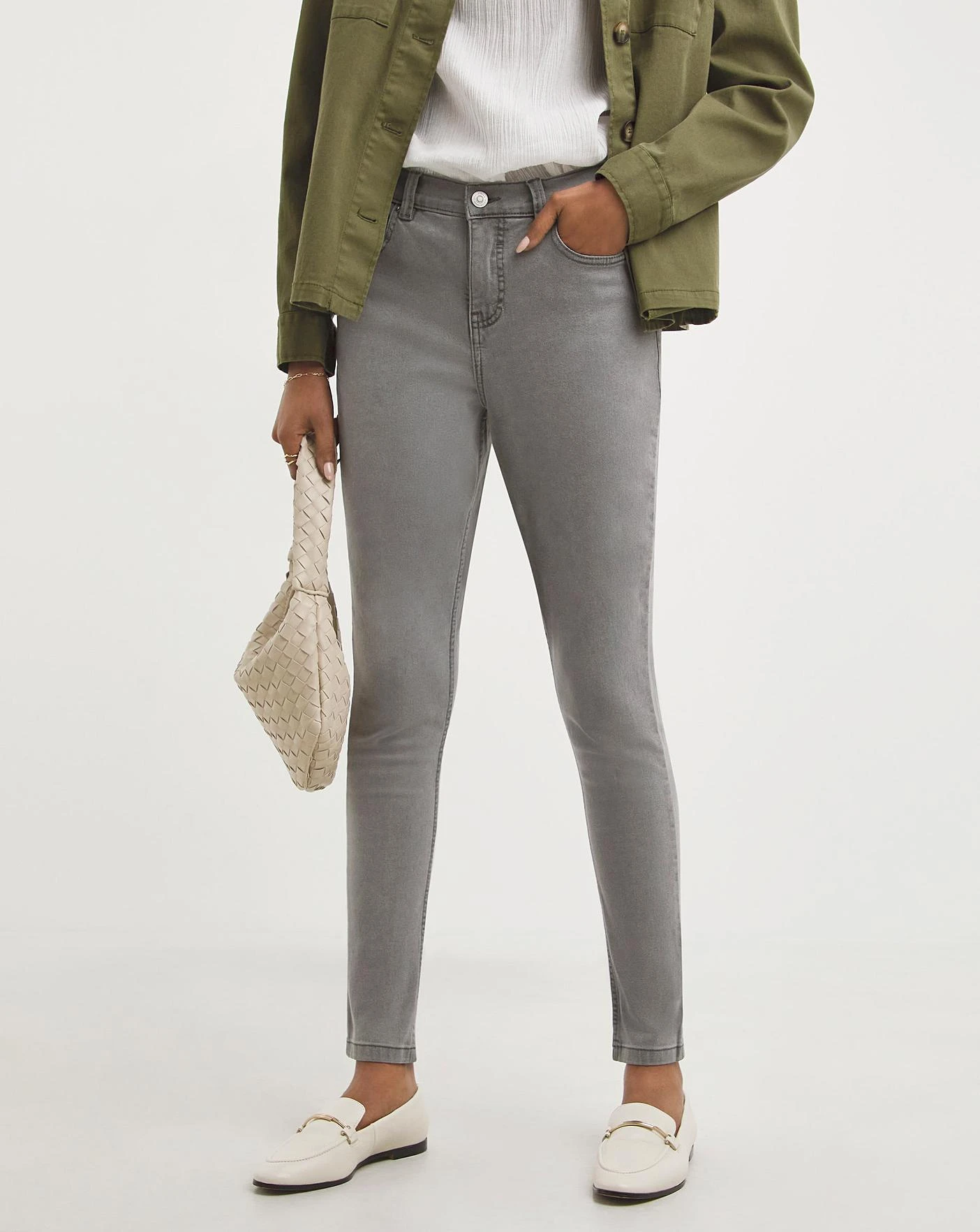 24/7 Grey Skinny Jeans 2 24/7 Grey Skinny Jeans - Image 2