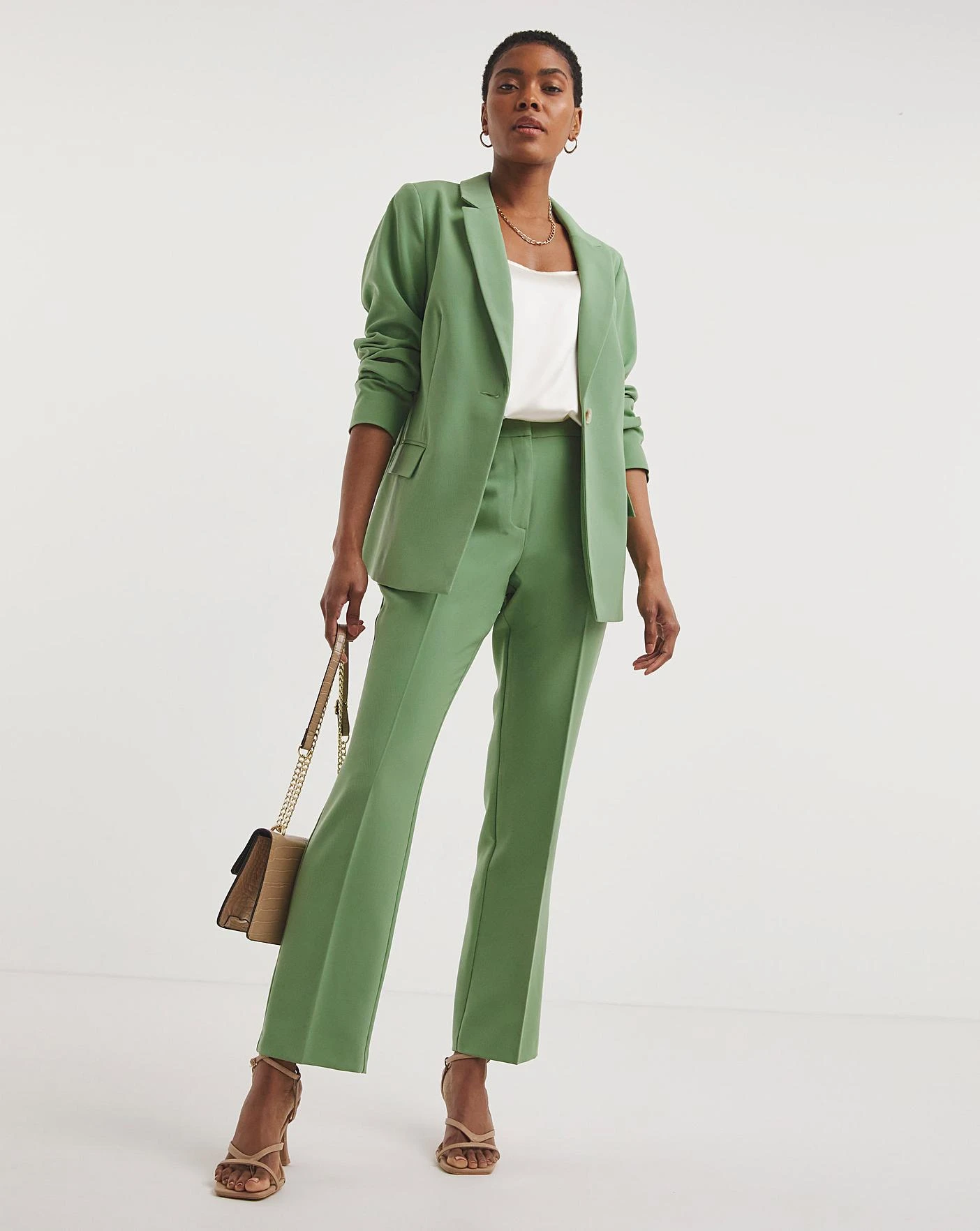 Apple Green Straight Leg Trousers 1 Apple Green Straight Leg Trousers