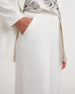 Ivory Wide Leg Trousers -Cheap Vextalia Store y01xl061737w