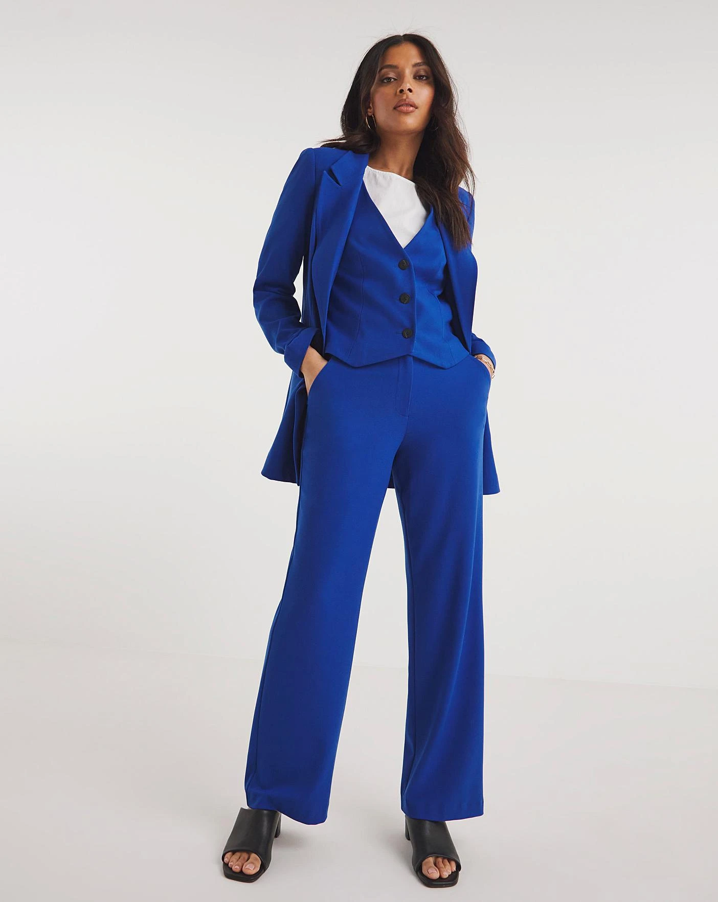 Cobalt Straight Leg Trousers 1 Cobalt Straight Leg Trousers