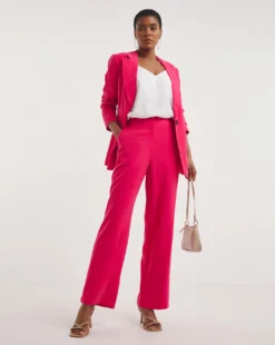 Pink Wide Leg Trousers