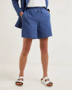 Cheesecloth Tie Waist Shorts -Cheap Vextalia Store y01xl430707w