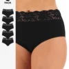 5 Pack Lace Top Full Fit Briefs