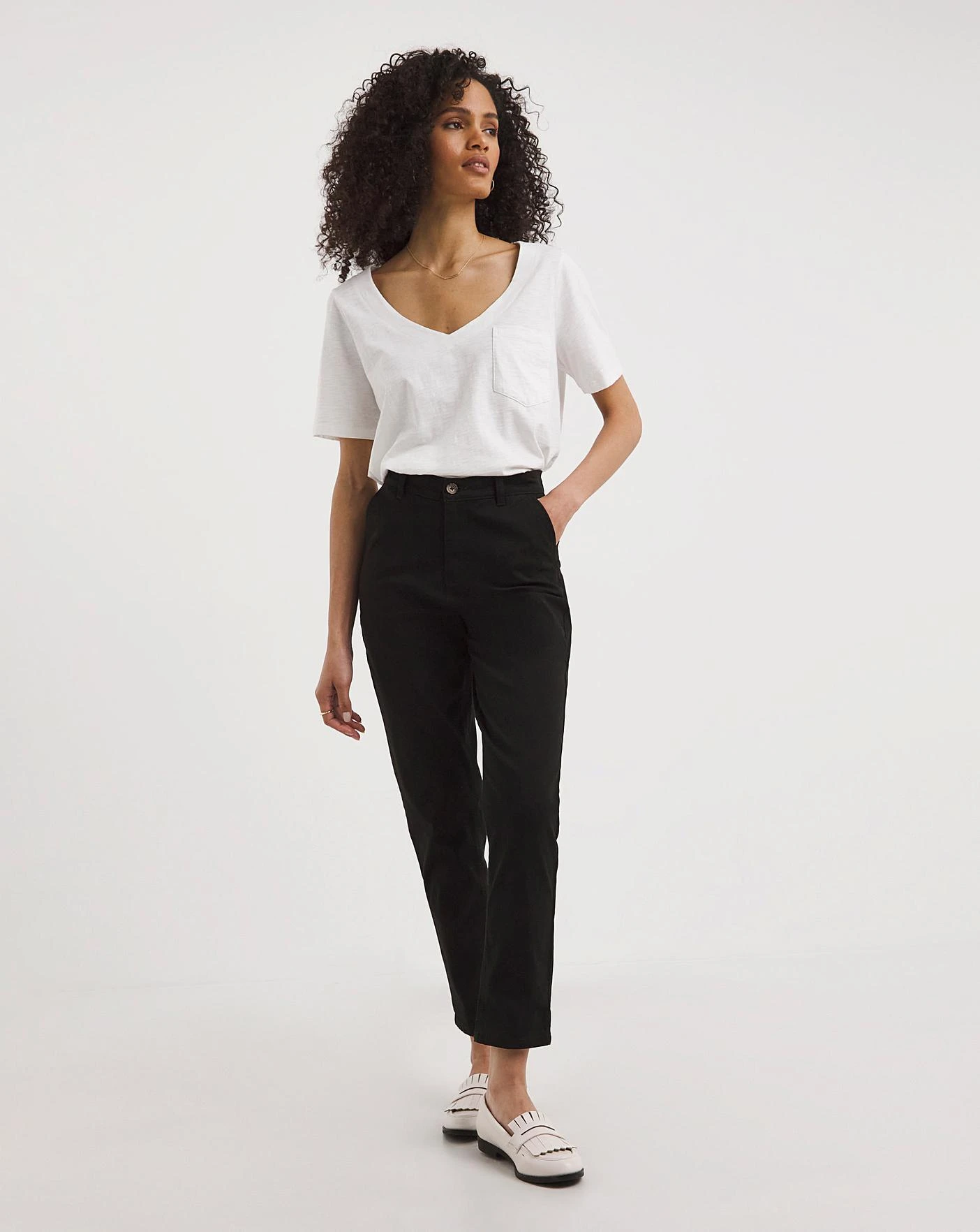 Black Stretch Chino Trousers 1 Black Stretch Chino Trousers