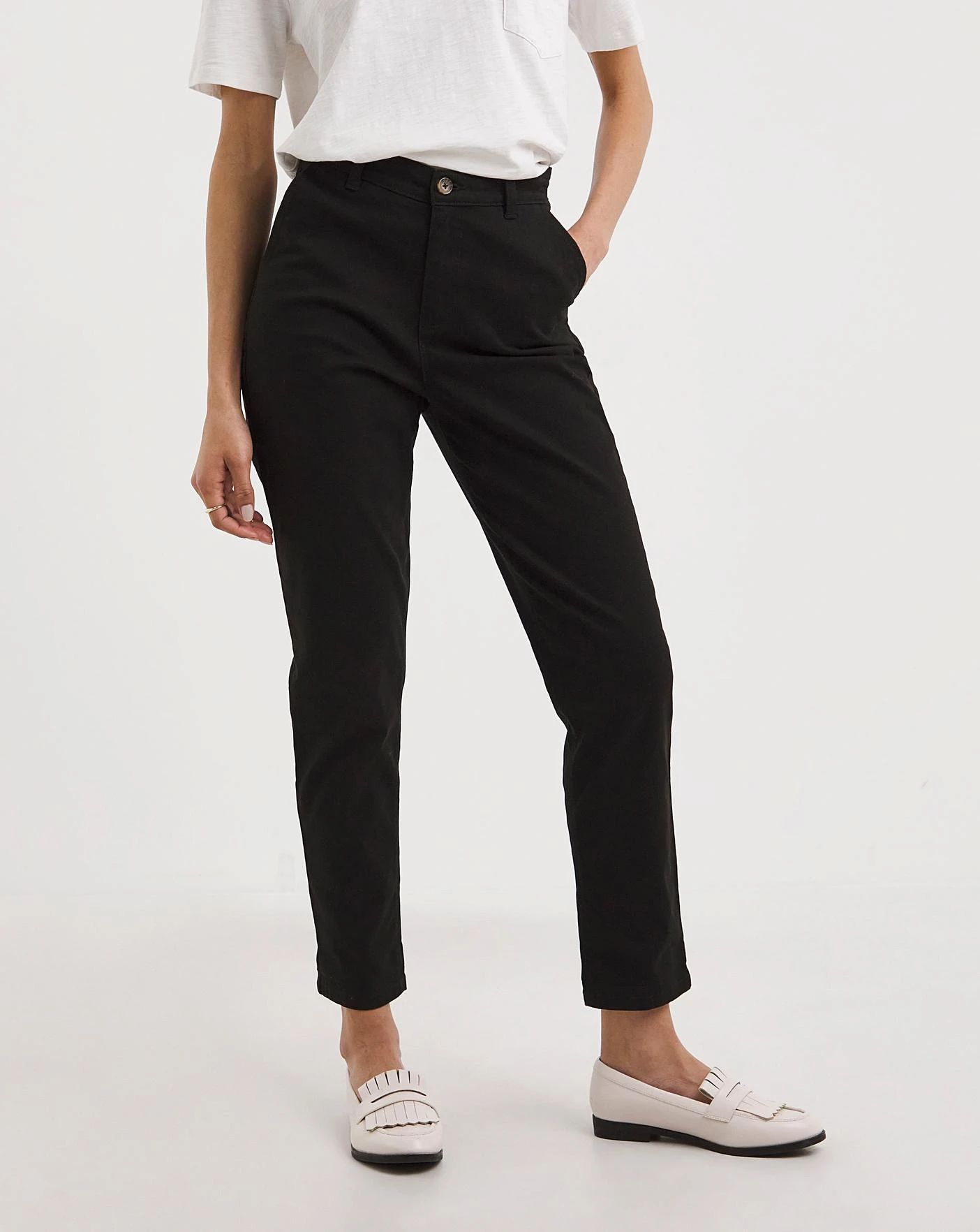 Black Stretch Chino Trousers 3 Black Stretch Chino Trousers - Image 3