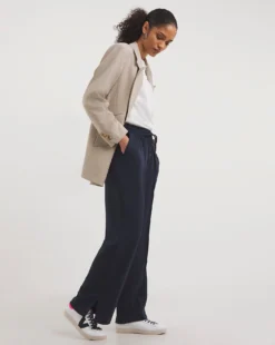 Scuba Crepe Pull On Wide Leg Trousers