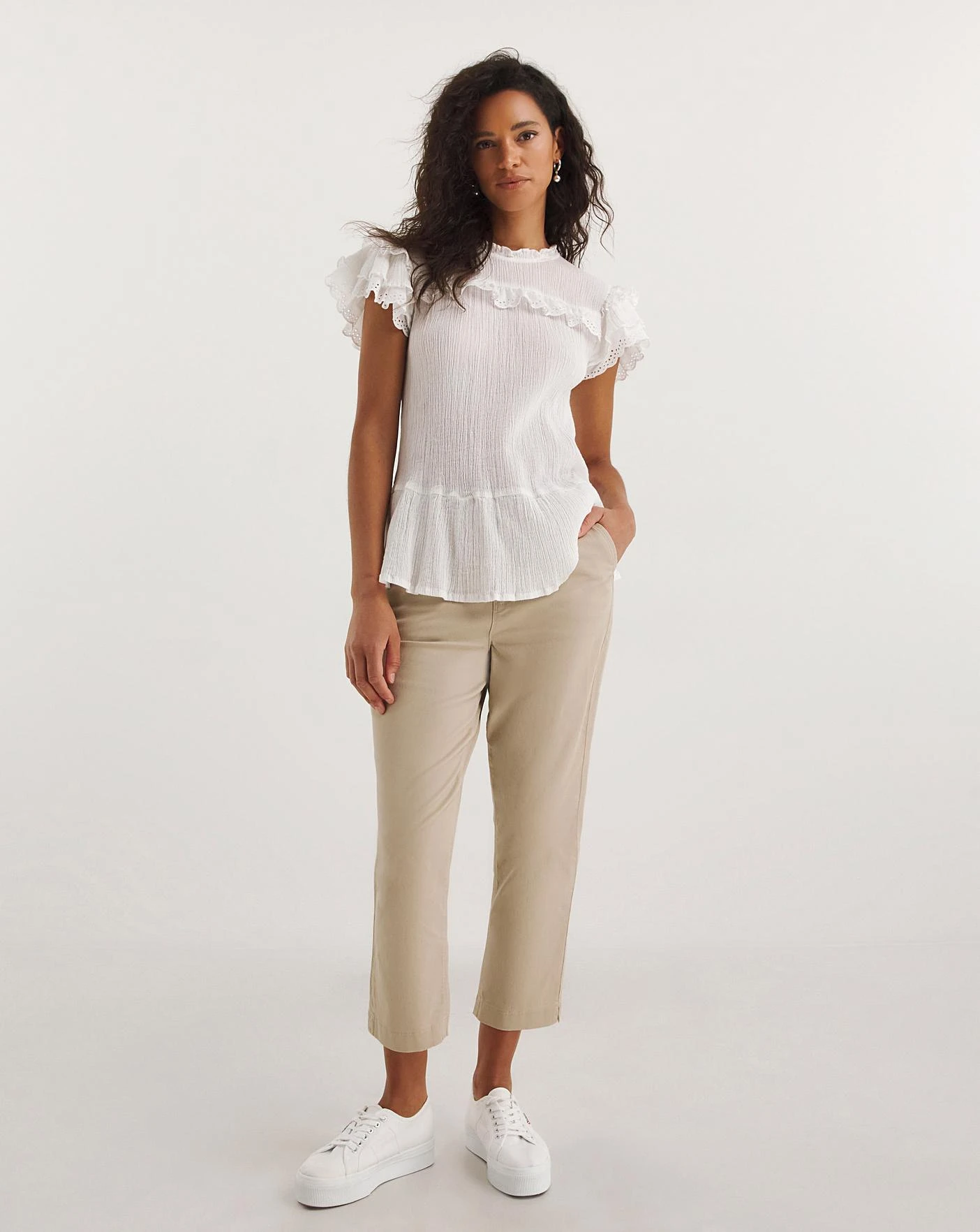Stone Stretch Chino Cropped Trousers 1 Stone Stretch Chino Cropped Trousers