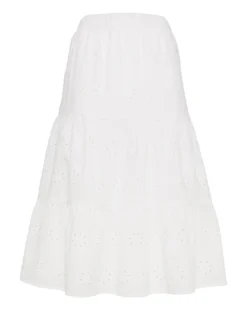 White Tiered Broderie Skirt -Cheap Vextalia Store y01zh974717s