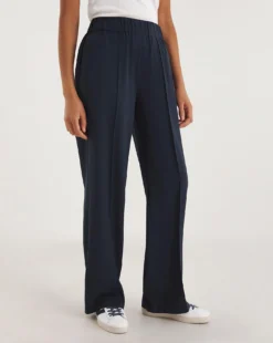 Deep Navy Wide Leg Trousers -Cheap Vextalia Store y01zv888736w