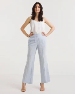 Sky Blue Wide Leg Trousers -Cheap Vextalia Store y01zv895732w