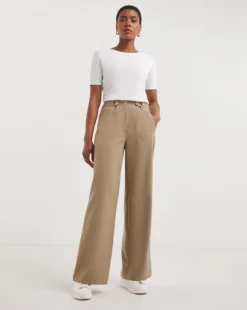 Adjustable Waist Wide Leg Trousers -Cheap Vextalia Store y01zv902724w