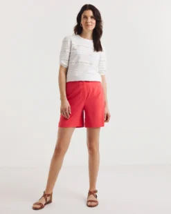 Coral Linen Bermuda Shorts -Cheap Vextalia Store y01zv962736w