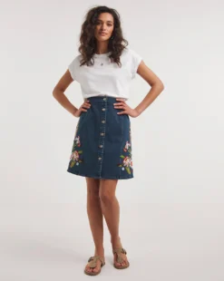 Joe Browns Floral Embroidered Skirt