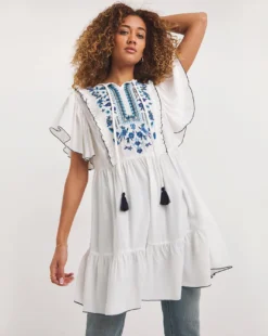 Joe Browns Contrast Embroidered Blouse