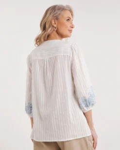 Julipa Embroidered Sleeve Blouse -Cheap Vextalia Store y07eg395726w