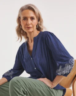 Julipa Embroidered Sleeve Blouse