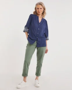 Julipa Embroidered Sleeve Blouse -Cheap Vextalia Store y07eg396728w