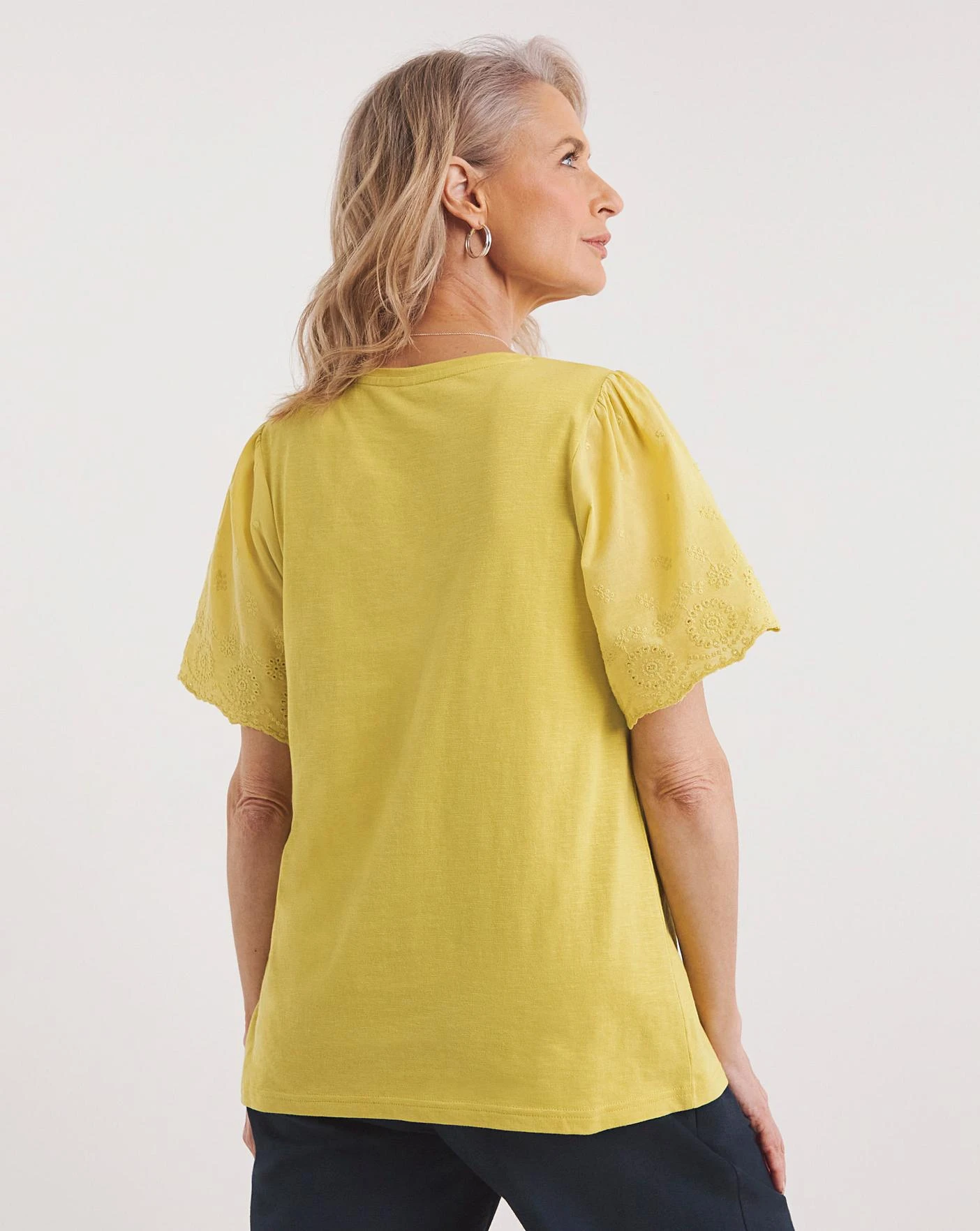 Julipa Broderie Sleeve T-Shirt 3 Julipa Broderie Sleeve T-Shirt - Image 3