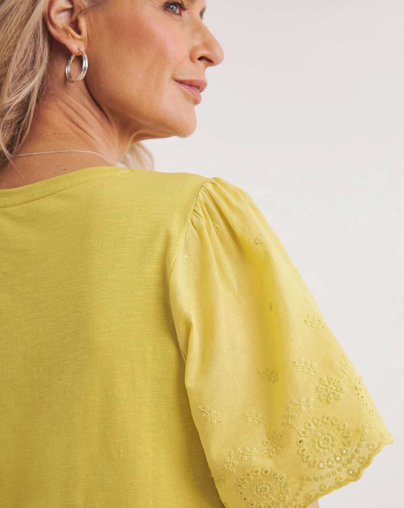 Julipa Broderie Sleeve T-Shirt 4 Julipa Broderie Sleeve T-Shirt - Image 4