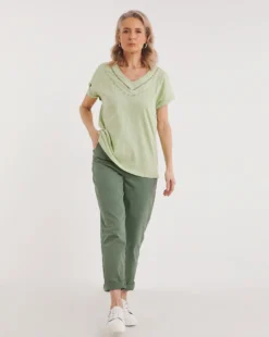 Julipa V Neck Lace T-Shirt -Cheap Vextalia Store y07eg412746w