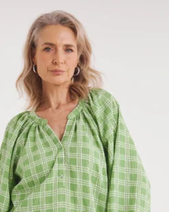 Julipa Textured Check Blouse -Cheap Vextalia Store y07eg418747w