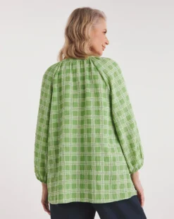 Julipa Textured Check Blouse -Cheap Vextalia Store y07eg418748w