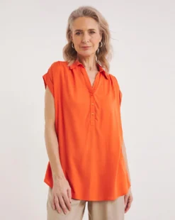 Julipa Turn Back Cuff Blouse