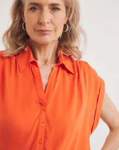 Julipa Turn Back Cuff Blouse -Cheap Vextalia Store y07eg419747w