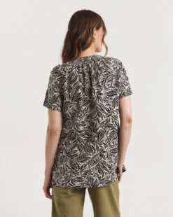 Julipa Notch Neck Linen Blouse -Cheap Vextalia Store y07eg538730w