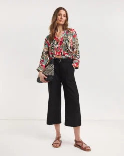 Julipa Linen Crop Trouser