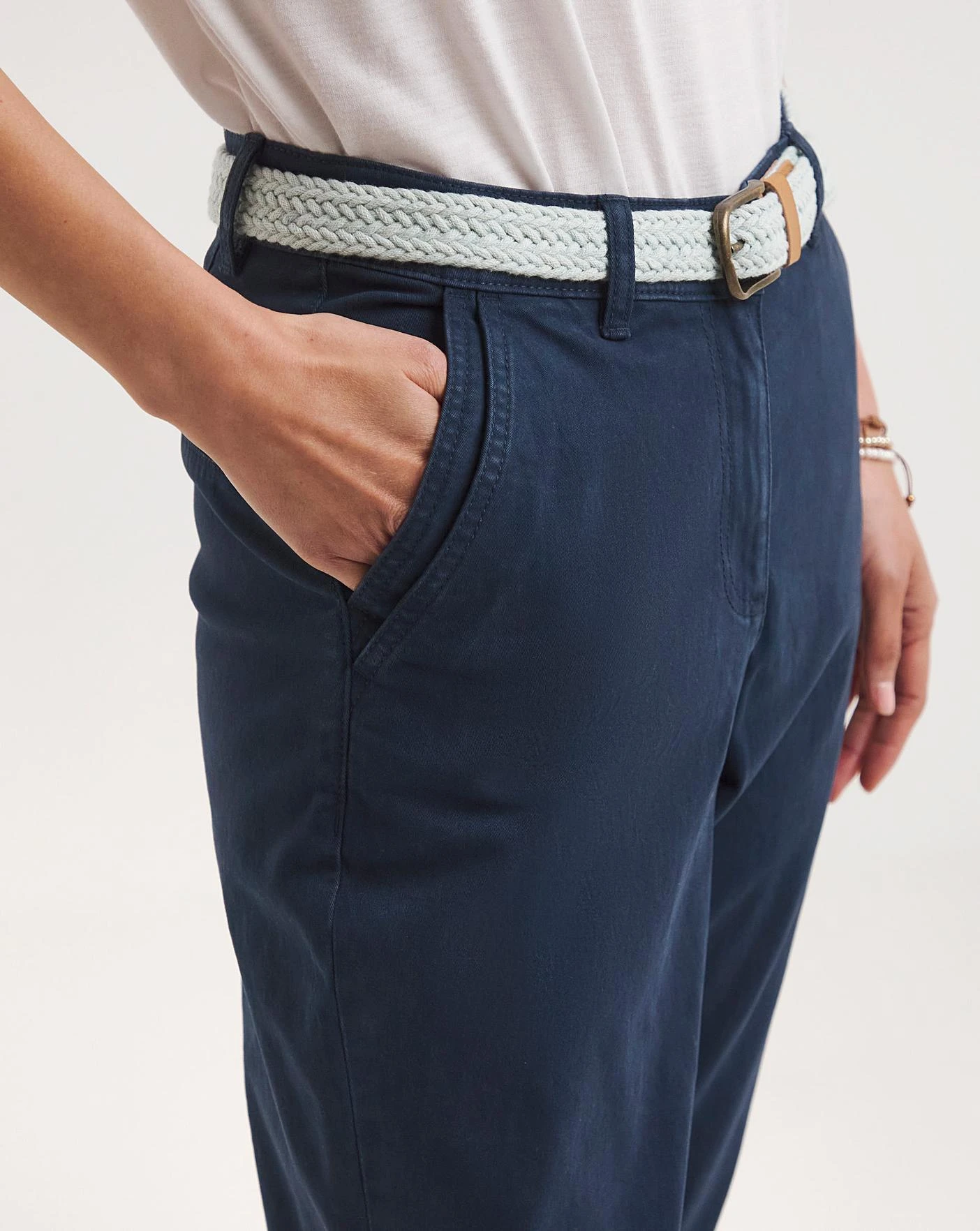 Julipa Chino Trouser With Belt 2 Julipa Chino Trouser With Belt - Image 2