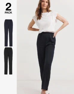 Slimma 2 Pack Pull On Trouser 27