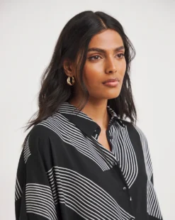 Mono Print Oversized Blouse -Cheap Vextalia Store z01bm632707w