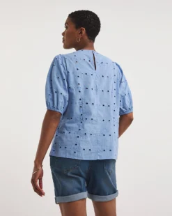 Puff Sleeve Broderie Top -Cheap Vextalia Store z01gp445751w