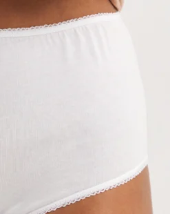 4 Pack Full Fit Cotton White Briefs -Cheap Vextalia Store z01oc025719w