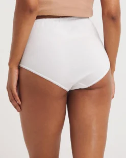 4 Pack Full Fit Cotton White Briefs -Cheap Vextalia Store z01oc025720w