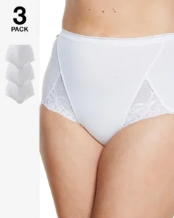 Playtex Cotton & Lace 3 Pack Maxi Briefs